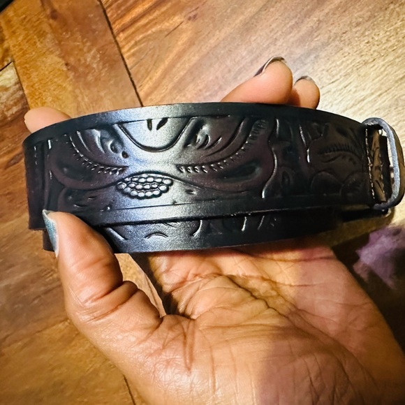 100% leather brown belt main image 14